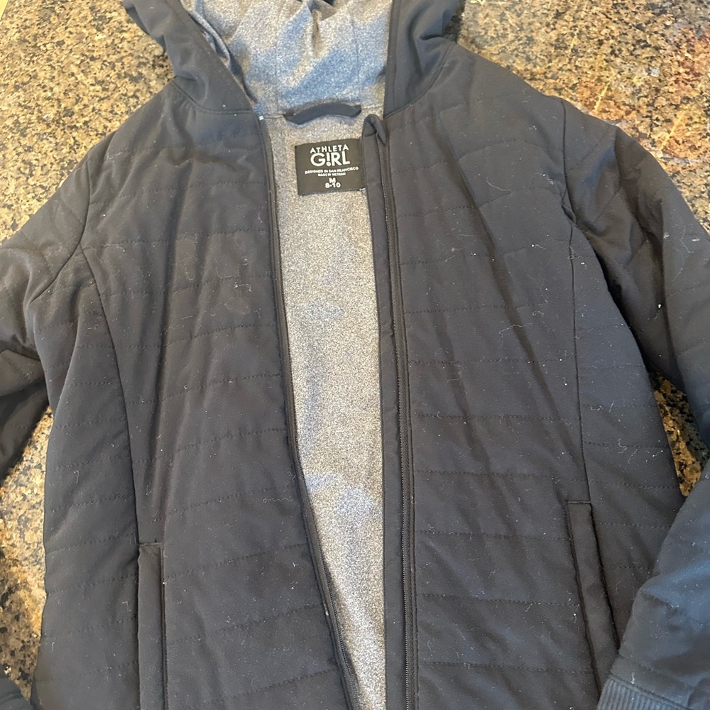 Athleta Black Quilted Performance Jacket